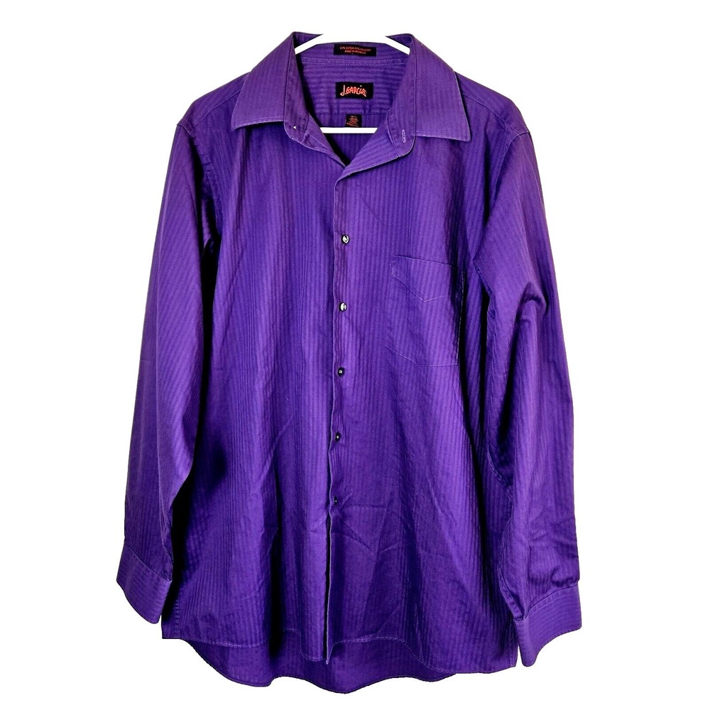J. Garcia Men's Long Sleeve Purple Button Dress Shirt Large 16-1/2 34/35 Easter‎
